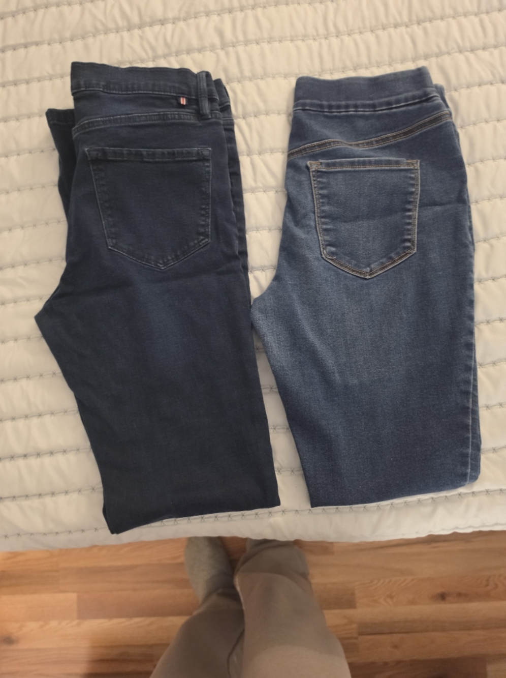 Nine West Dark Blue Denim Heidi Pull-On Skinny Crop Jeans